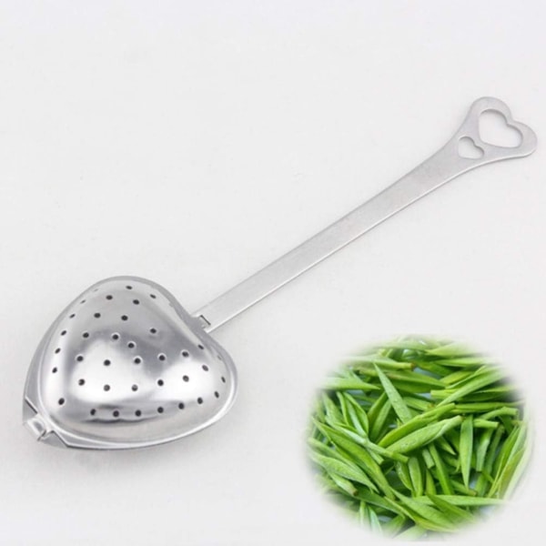 1 stk. Te-sil Heart-formet Infuser i Rustfritt Stål Mesh