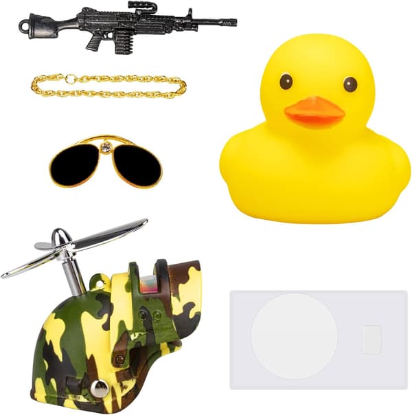 2 st Gummianka Leksak Biltillbehör Cool Anka Bilinstrumentbräda