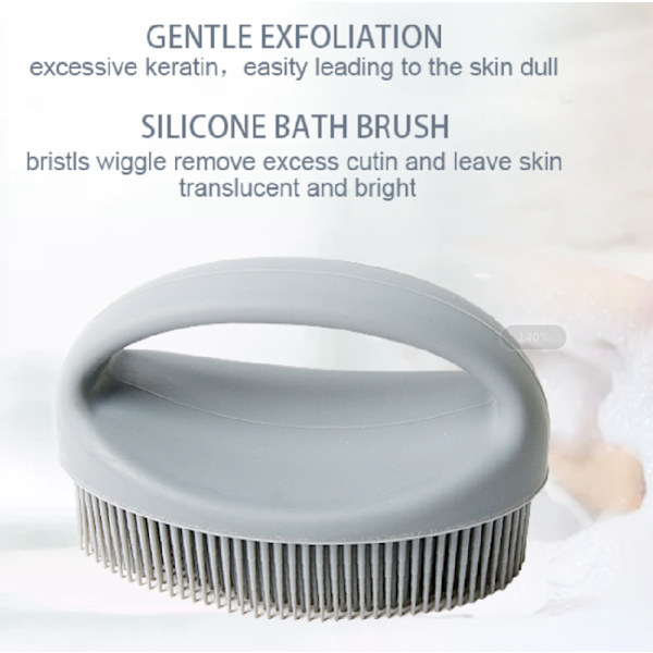 2 stk. manuelle brushes i silikone til krops-skrubning, krops-bruser m