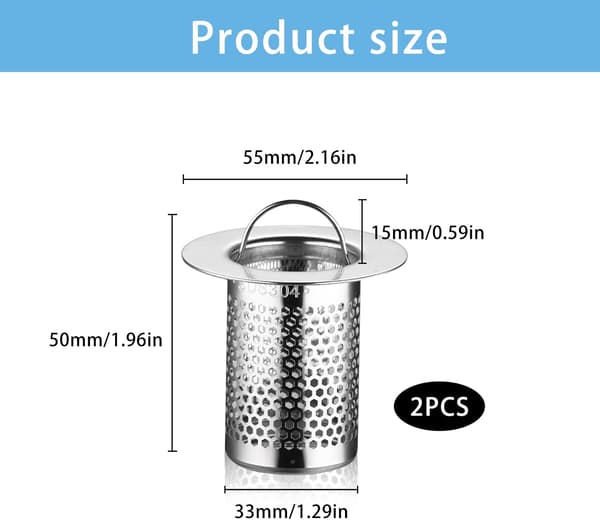 Avloppssil 2-pack Hårfälla Duschsil Badkarssil DXGHC