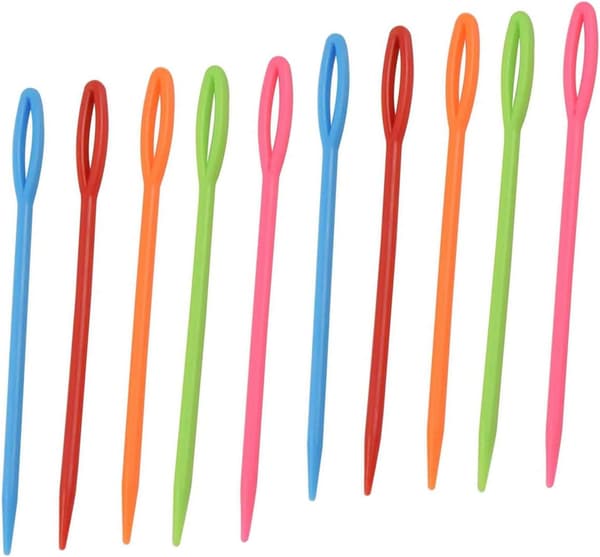 Plastsy nåler til sy, 100 stk 7cm Barnestrikking Ne DXGHC