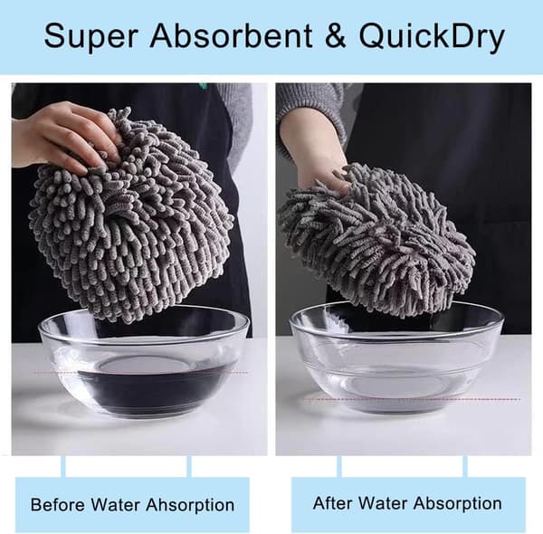 2 Styk Hængende Håndklæder, Bløde og Fluffy Mikrofiber Håndklæder DXGHC