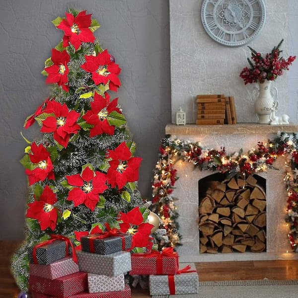 Julstjärna Blommor String Light Batteridriven Vattentät C DXGHC