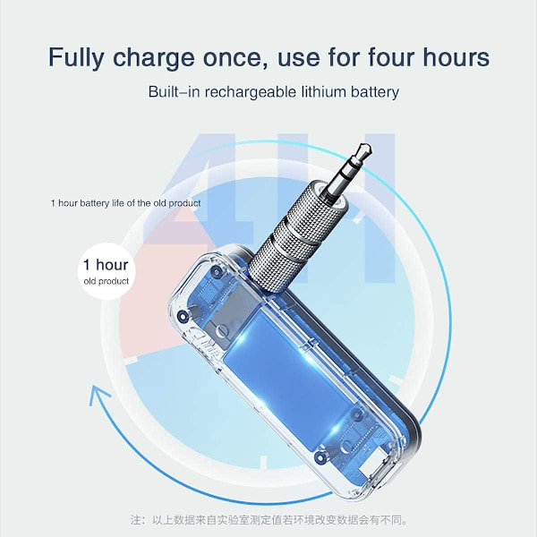 Bluetooth 5.0-mottaker, Bluetooth-adapter for bil med støyreduksjon, Au