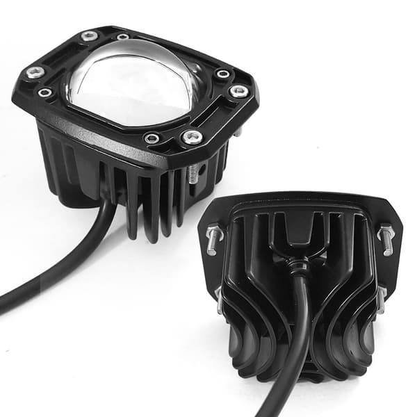 2 stk. 30W gul-hvid LED bil-spotlight 3\" 8D to-farve front ba