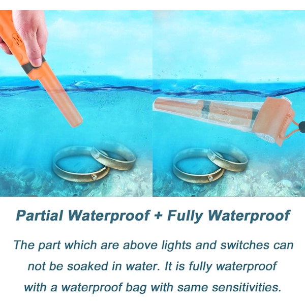 Pinpointer Vannresistent Metalldetektor med Holster Skatt