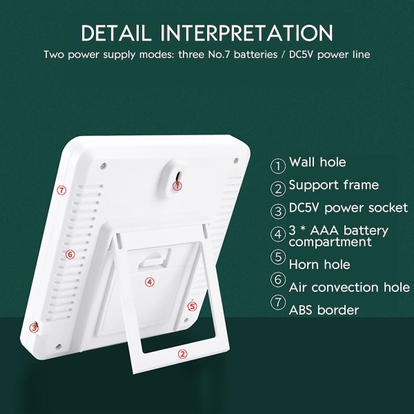 Digital Hygrometer Inomhus Utomhus Termometer Trådlös Temper DXGHC