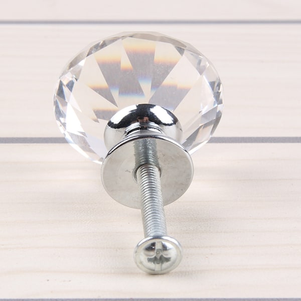6 stk Krystall Skuffeknapper Kommode Møbelknapper Sink Legering Kryst