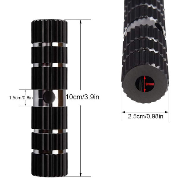Alu-legerings Anti-Slip Cykel-Pedaler, BMX-Pedaler, Cylindrisk Fodpedal