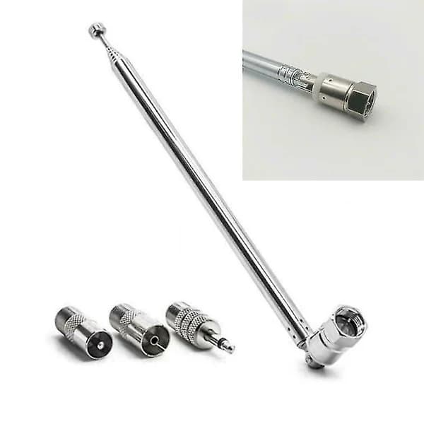 75 Ohm Teleskopisk DAB-radioantenne til HiFi AV-receiver Minisystem, FM,D