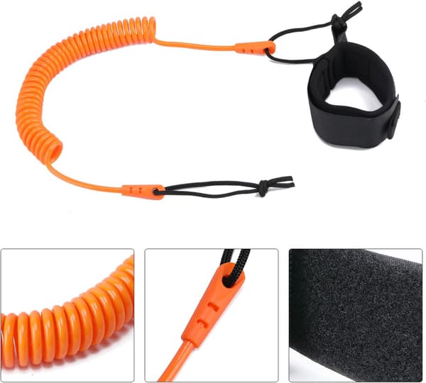2 stk. Surf Sikkerhetsline, SUP Surf Leash TPU for Tavo