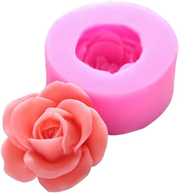 2 stk Bloom 3D Rose Blomster Fondant Silikonforme til Chokolade DXGHC