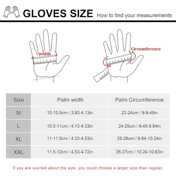 （M）Motorcykelhandskar Hel Finger Touch Screen Motorcykelhandske App