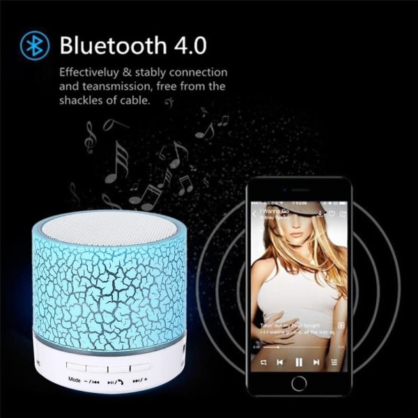 Bluetooth-høyttaler, liten bærbar trådløs Bluetooth-høyttaler, Bas