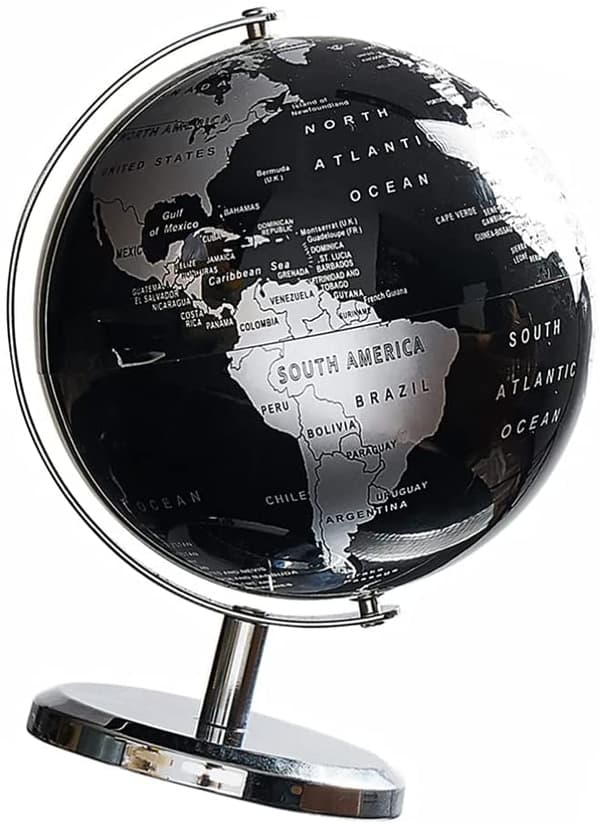 Kort med Base Globe Antik Globe Retro Verdens Dekorativ Globe De