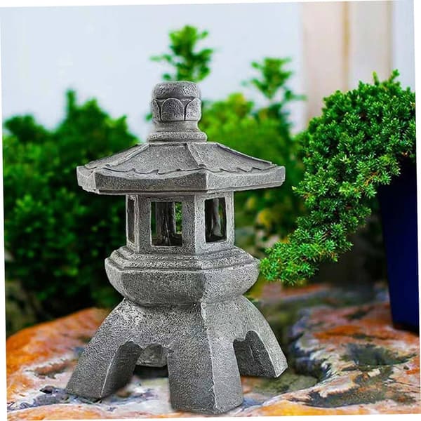 Solcelled Pagode Lanterne Udendørs Lamper Japansk Stil Lanterne Have