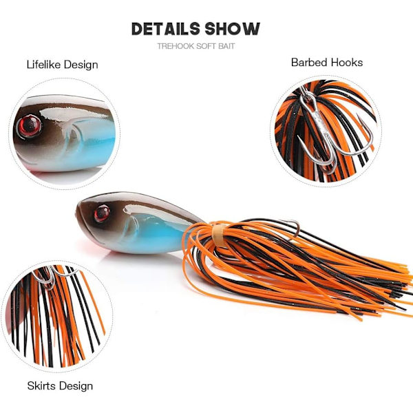 Silikonkjol Fiskebeten 10cm 11g Gädda Wobbler för Fisk Ratt