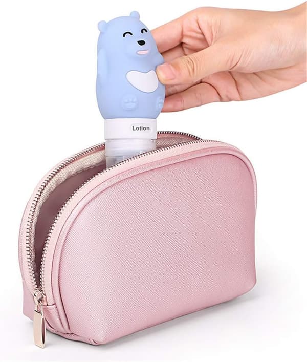 Karhun silikoninen pullo matkapulloille - BPA-vapaa, TSA-hyväksytty