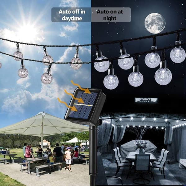 Solcellsdriven utomhus ljusslinga, 6M 30 LED Ljusslinga DXGHC
