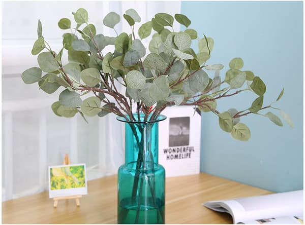 5 stycken konstgjorda blommor Heminredning Grön växtsimulering