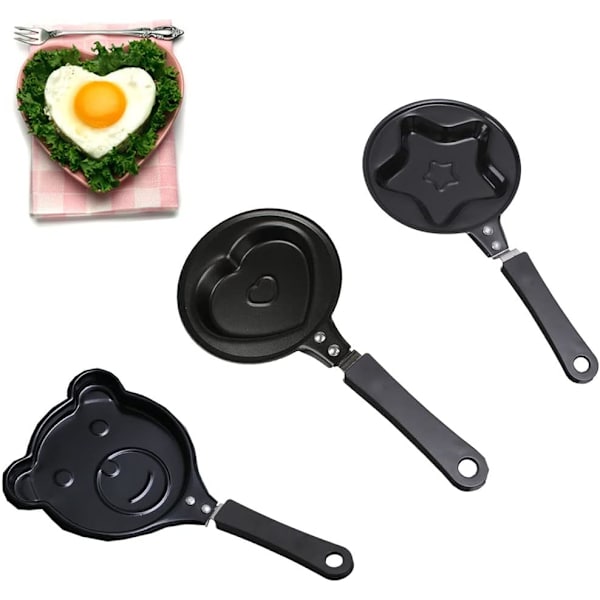 Mini Omelet, 3 stk. Mini Non-Stick Pander, Non-Stick Mini Stegepande