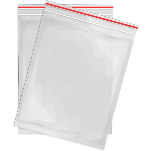 Gennemsigtig plastikpose 80x120 mm pose Pakke med 100 lynlåspose DXGHC