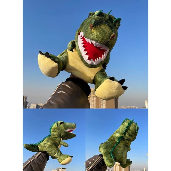 Dinosaurie Handdockor Cartoon Tyrannosaurus Dockteaterleksak för Pojkar G
