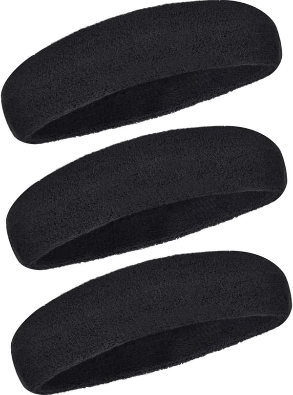 3 stycken sportpannband för män och kvinnor, halkfria elastiska hårband