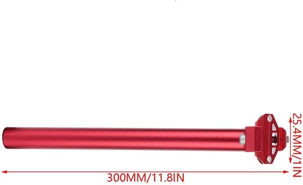 Cykelsæde Pinde, Justerbar Cykelsæde Pinde, 25.4*300mm Aluminium