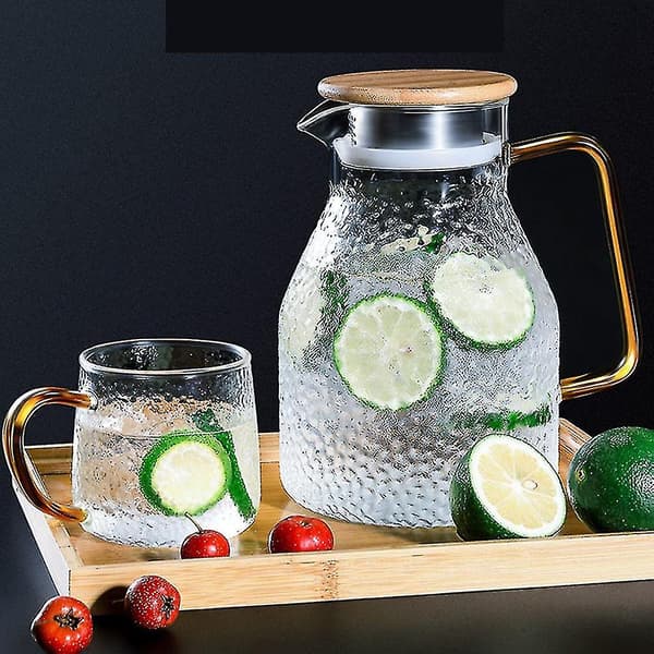 Vattenkanna Glaskanna 2000ml Kann- och Glas Set DXGHC