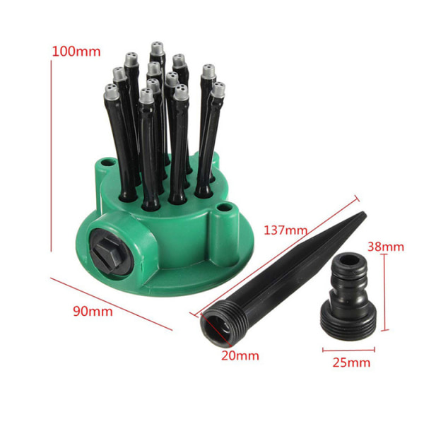 Plensprinkler - Justerbar Sprinkler - Roterende Arm Vanning S