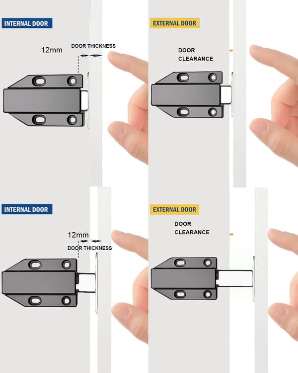 Tryk for at åbne Lukning Magnet Magnetisk Lås Tryk Dør Lås 4 Dele