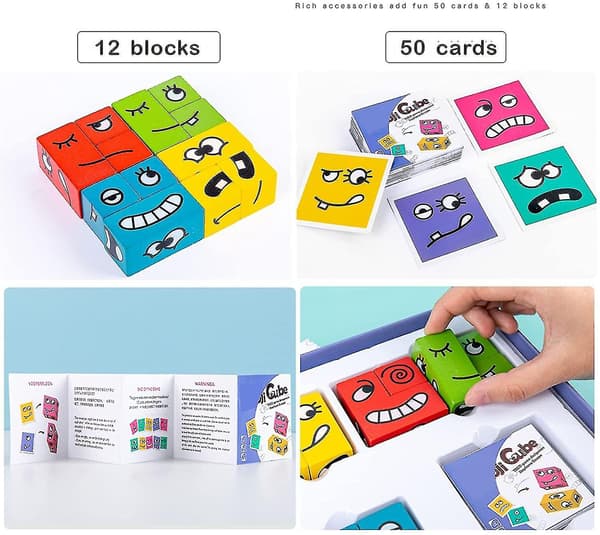 Träpusselblock, Nyaste Ansiktsförändrande Kub Kubisk Volym DXGHC