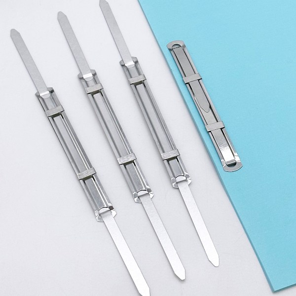 100 kpl Metalliset Teräspinnat 8cm 2 Reikää Ruostumattomat Pap
