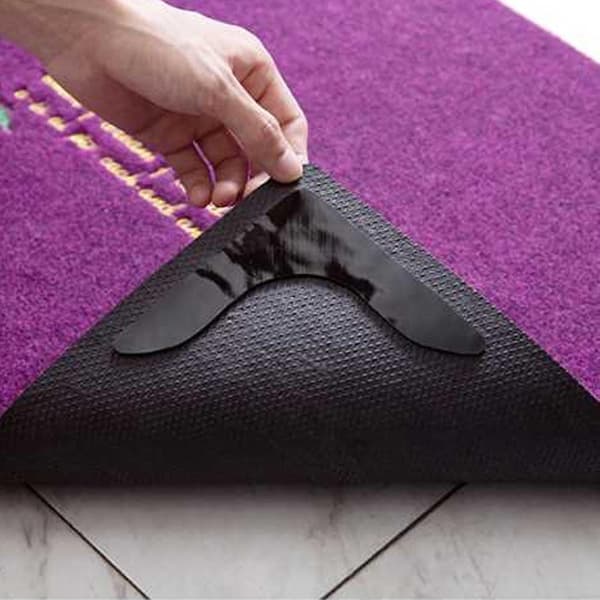 4x Anti-slip til tæppe - 12,5 cm
