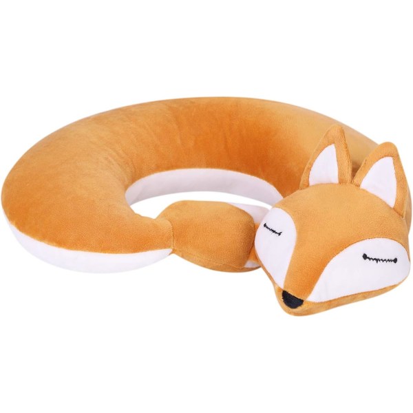 Travel Pillows(Brown) Child Animal Cute Cartoon Fox Pillow U Shap