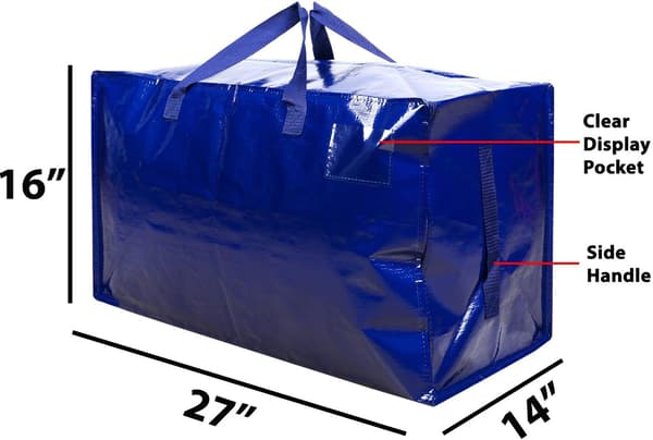 2-pack Stora Förvaringsväskor för Flytt, Studentboende