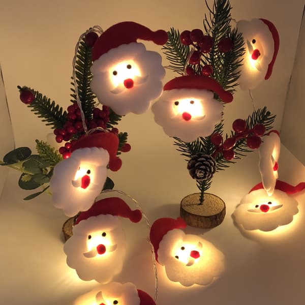 Juletræspynt med LED-lysstreng - Julemanden