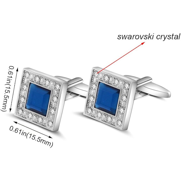 Højkvalitets indlagte diamant zirkon metal manschetknapper Udenlandsk handel DXGHC