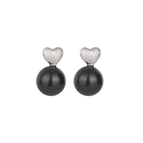S925 sterling silver hjärta form pärla nisch premium betyder öron