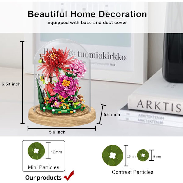 Blomsterbuket Byggekit Blomster Botanisk Samling DIY Plan