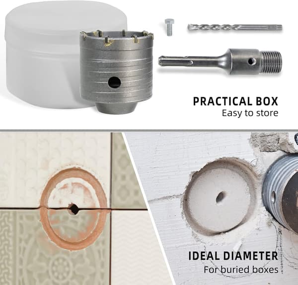 68mm Hulsav til Mursten Hulsav Beton Hulsav Kernebor med Adapter