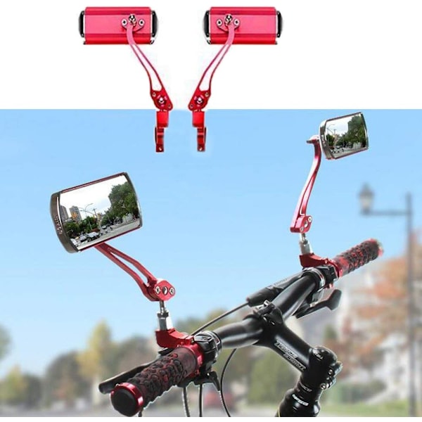 1 Pari Polkupyörän Peilejä (Punainen), Alumiini Maastopyörä Cycli DXGHC