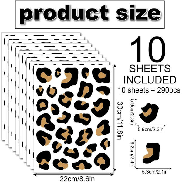 Leopard Print Brune Vægstickers