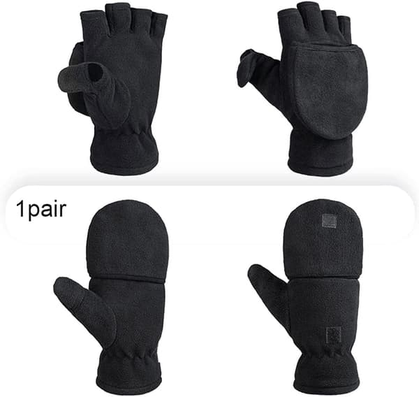 1 Par Vintervarma Handskar, Fleece Vantar, Varma Vantar, Vindtäta