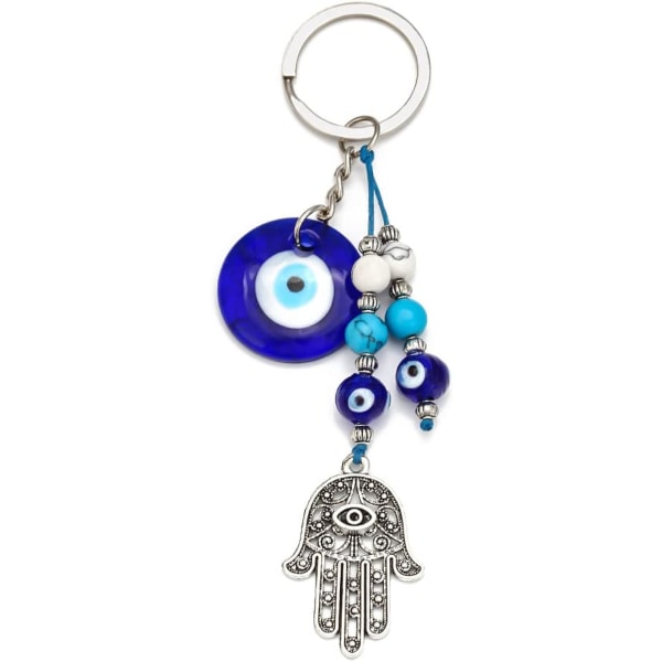 Evil Eye Hand Keychain, Turkish Blue Evil Eye Keychain, Personali
