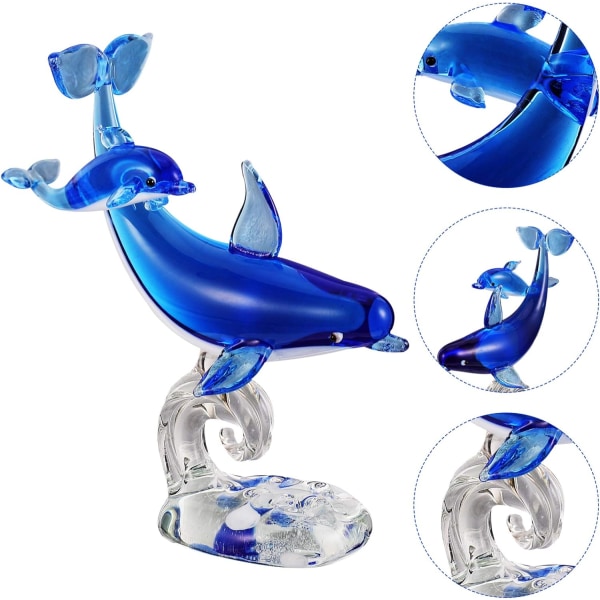 1 st Crystal Dolphin Dekoration Söta Glas Delfin Dekoration Ani DXGHC