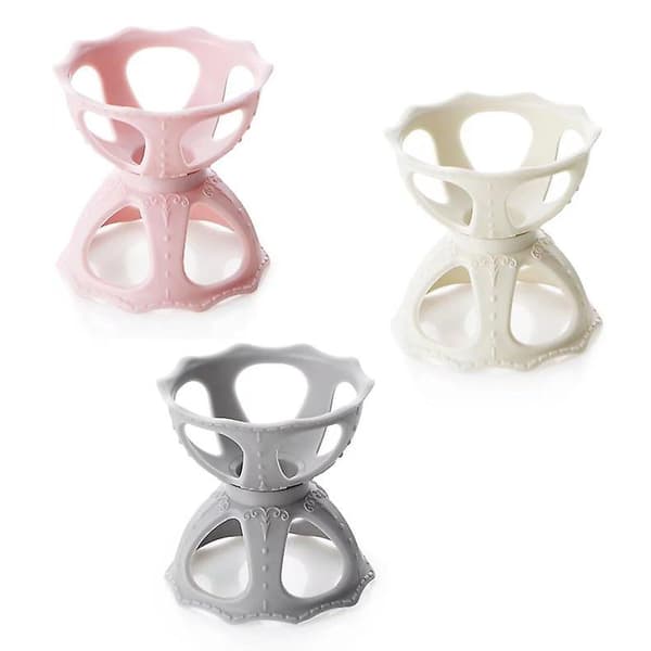 Sminke-Eggstativ Pudderpuffholder, Pudderpuff Oppbevaringsstativ, 3 stk