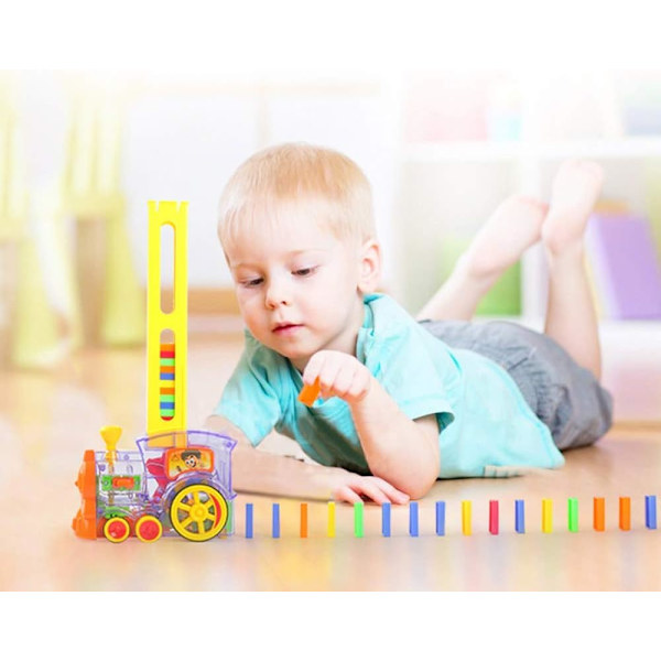 Domino-junarata, rakennus- ja pinoamislelu, luovat lelut, domino-junarata lapsille, A