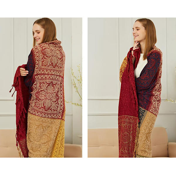 Ternet Shawl Tæppe Sofa Håndklæde Tæppe Seng Tæppe Jacquard B